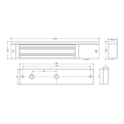 Замок електромагнітний 280 кг SEVEN ML-7750 white