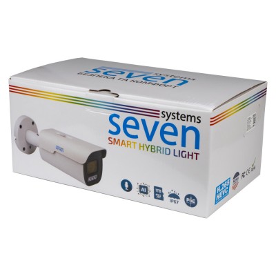 Моторизована варіофокальна IP-відеокамера 5 Мп SEVEN IP-7245PA-DL 2,7-13,5 мм з розумним подвійним підсвічуванням