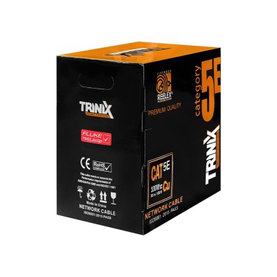 Кабель вита пара UTP CAT5E CU 0.51mm PVC Indoor Trinix 305m