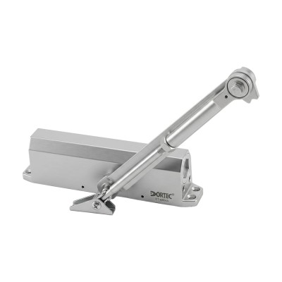 Дверной доводчик Dortec DT-516HA Silver с регулируемым углом фиксации дверей в открытом положении