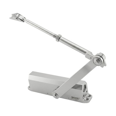 Дверной доводчик Dortec DT-516HA Silver с регулируемым углом фиксации дверей в открытом положении
