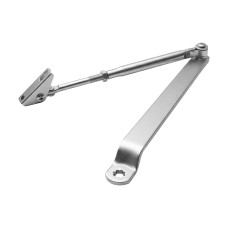 Коліно для доводчиків Dortec DT65ARM Silver з фіксацією дверей у відчиненому положенні