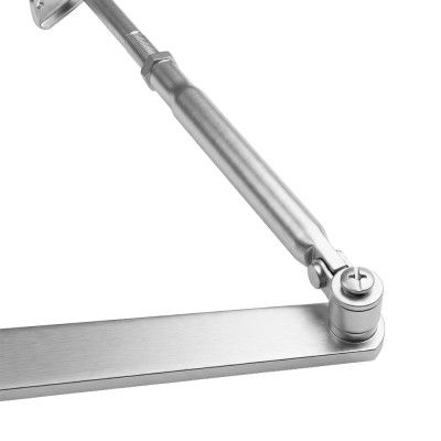 Коліно для доводчиків Dortec DT65ARM Silver з фіксацією дверей у відчиненому положенні