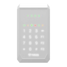 Клавіатура Tiras K-PAD4+ White на 4 індикатори зон з вбудованим зчитувачем NFC/Mifare