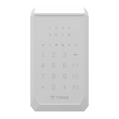 Клавіатура Tiras K-PAD8 White на 8 індикаторів зон