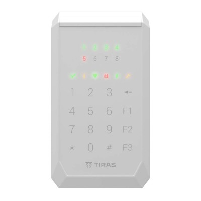 Клавіатура Tiras K-PAD8 White на 8 індикаторів зон
