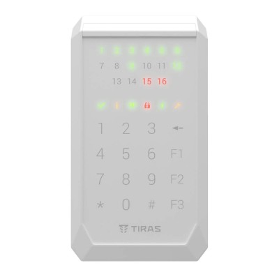Клавіатура Tiras K-PAD16 White на 16 індикаторів зон