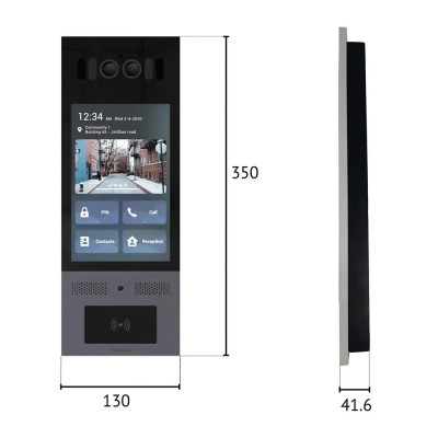 IP-відеопанель багатоабонентська 5Mp Akuvox X915S з екраном 8", розпізнаванням облич та зчитувачем EM-Marine / Mifare / NFC / BLE / QR