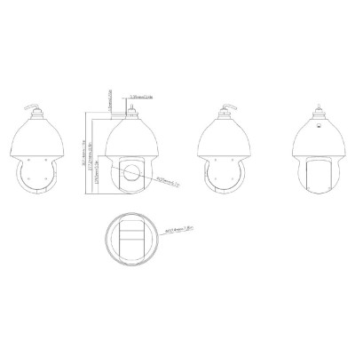 IP PTZ-видеокамера 4Mp TVT TD-8543IE3N(PE/40M/AR36) 4.5-180mm 40x