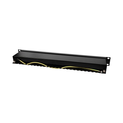 Патч-панель 24 порти NVC-PN-12/24 CAT5/CAT6 19" 1U екранована