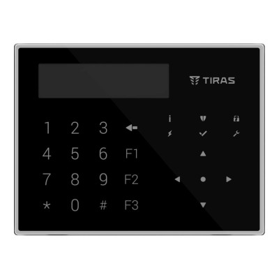 Клавіатура Tiras K-GLCD+ Black з OLED-дисплеєм та зчитувачем NFC/Mifare