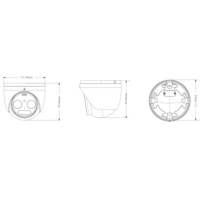 Тепловізійна IP-відеокамера TVT TD-5525E1-VT1(7/PE) Thermal 256*192 7mm Optical 5Mp 8mm