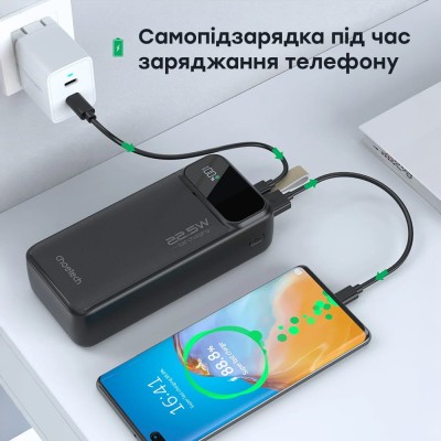 Повербанк 30000 mAh Choetech B730 Black 22.5W QC3.0 PD3.0