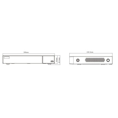 IP-відеореєстратор 8-канальний 16Mp TVT TD-3308H1-B2-B (160-160)