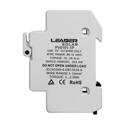 Роз'єднувач запобіжників 32A Leader PV0191-1P DC 1000V