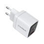 Мережевий зарядний пристрій Choetech PD6052 PD35W GAN A+C White