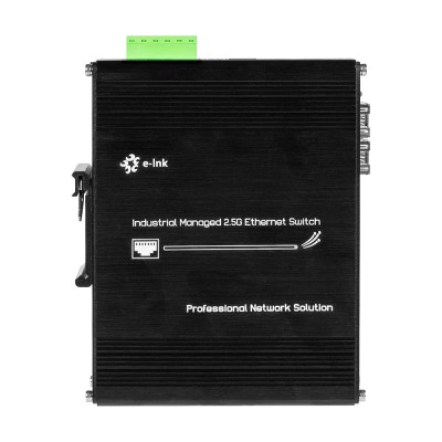 PoE-комутатор 10-портовий керований L2+ E-LINK LNK-IMC208-2.5GPM-SFP+ 2.5G з 8 портами PoE, 240W