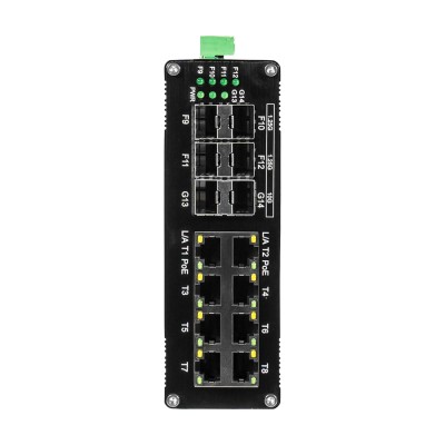 PoE-комутатор 14-портовий керований L2+ E-LINK ETH-IMC2408MP гігабітний з 8 портами PoE, 240W