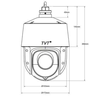 IP PTZ-видеокамера 8Mp TVT TD-8483IS3N(PE/25M/AR15) 4.8-120mm 25x