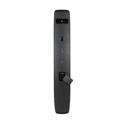 Замок біометричний автономний Trinix TRL-8803BTV Black L/R з Bluetooth та Wi-Fi, розпізнаванням облич, долоней, зчитувачем відбитків пальців і карт Mifare