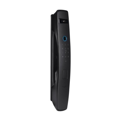 Замок біометричний автономний Trinix TRL-8803BTV Black L/R з Bluetooth та Wi-Fi, розпізнаванням облич, долоней, зчитувачем відбитків пальців і карт Mifare