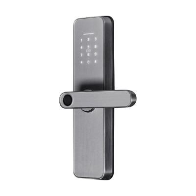 Замок біометричний автономний Trinix TRL-5405BTF Silver L/R з Bluetooth, зчитувачем відбитків пальців і карт Mifare