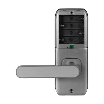 Замок біометричний автономний Trinix TRL-5406BTF Silver L/R з Bluetooth, зчитувачем відбитків пальців і карт Mifare