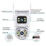 IP PTZ-відеокамера з WiFi 3Mp+3Mp Light Vision VLC-9130WI/2C (Tuya) 3.6mm+3.6mm, ІЧ+LED-підсвічування, з мікрофоном
