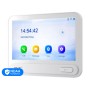 Комплект IP-відеодомофона з WiFi TVT TE-KT6101-001 White: відеодомофон 7" TD-E2137-PE/TP/WF, відеопанель 2Mp TD-E3110-IC/PE/WF, кутовий кронштейн, монтажна коробка з козирком
