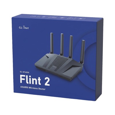 WiFi 6 маршрутизатор GL.iNet Flint 2 (GL-MT6000-EU) 2.5G дводіапазонний