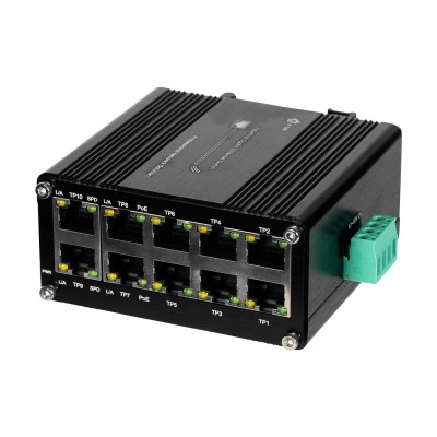 PoE-комутатор 10-портовий E-LINK LNK-IMC010GPB з 8 портами PoE