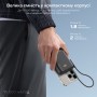 Повербанк 10000mAh Choetech B735 Black QC3.0 PD3.0 бездротова магнітна зарядка, вбудований кабель, підставка