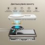 Повербанк 10000mAh Choetech B735 White QC3.0 PD3.0 бездротова магнітна зарядка, вбудований кабель, підставка