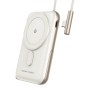 Повербанк 10000mAh Choetech B735 White QC3.0 PD3.0 бездротова магнітна зарядка, вбудований кабель, підставка