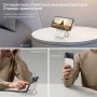 Повербанк 10000mAh Choetech B735 White QC3.0 PD3.0 бездротова магнітна зарядка, вбудований кабель, підставка