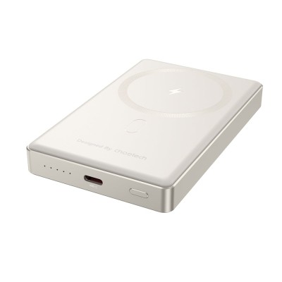 Повербанк 10000mAh Choetech B739 Silver QC3.0 PD3.0 бездротова магнітна зарядка