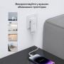 Мережевий зарядний пристрій Choetech PD6011 Ultra thin PD67W GAN A+C White