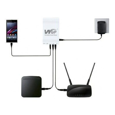 Джерело безперебійного живлення Mini UPS WGP UPS103A 10400mAh 5V/12V/12V, Li-ion 4*2.6Ah, для роутера та оптичного терміналу