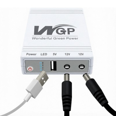 Джерело безперебійного живлення Mini UPS WGP UPS103A 10400mAh 5V/12V/12V, Li-ion 4*2.6Ah, для роутера та оптичного терміналу