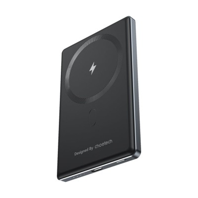 Повербанк 5000mAh Choetech B738 Black QC3.0 PD3.0 бездротова магнітна зарядка