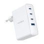 Мережевий зарядний пристрій Choetech PD9002 PD100W GAN USB-A+3xUSB-C White