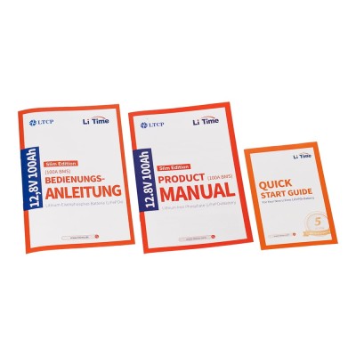 Акумуляторна батарея літій-залізо-фосфатна 12.8В 100А*год LiFePO4 LiTime Slim 12V100-100-SLIM-LTCP-4-SE100 ультратонка