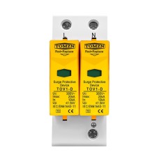 Обмежувач напруги TOMZN TOV1-20/2P 275V AC 10-20kA під DIN-рейку 2 полюси