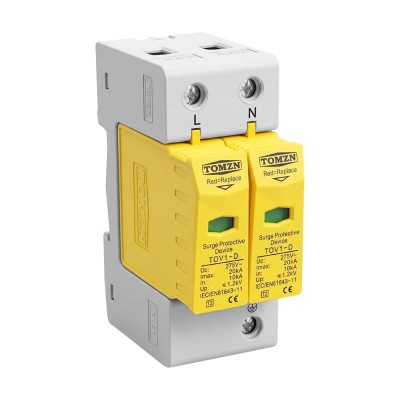 Обмежувач напруги TOMZN TOV1-20/2P 275V AC 10-20kA під DIN-рейку 2 полюси