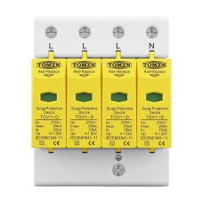 Обмежувач напруги TOMZN TOV1-20/4P 275V AC 10-20kA під DIN-рейку 4 полюси