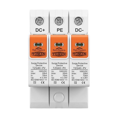 Обмежувач напруги TOMZN TZG40-PV 3P 1000V DC під DIN-рейку