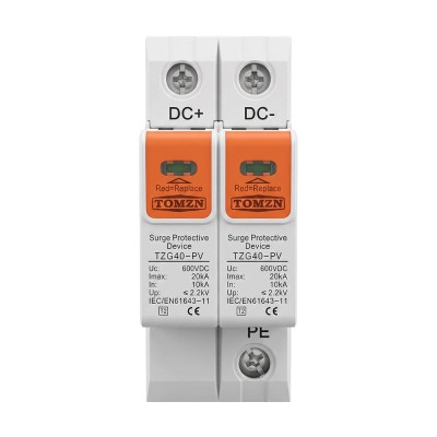 Обмежувач напруги TOMZN TZG40-PV 2P 600V DC під DIN-рейку