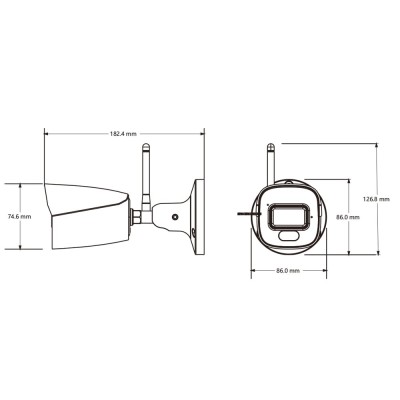 Комплект IP-відеонагляду з WiFi на 4 камери TVT TD-P0804W1-001: 4 циліндричні 4Mp WiFi IP-відеокамери + 8-канальний 8Mp WiFi IP-відеореєстратор