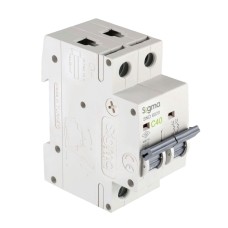 Автоматичний вимикач 2-полюсний Sigma 6кА, 2P, 25А "С" (6SM225C)
