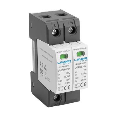 Обмежувач напруги Leader LA-SPD2P-40KA (1P+N) 275V AC під DIN-рейку